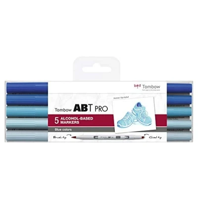 Abbildung von Tombow ABT PRO alcohol based marker set Blue colours 5pcs