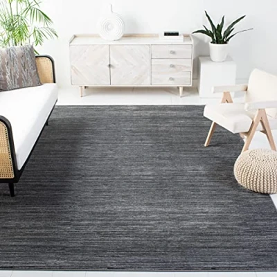 Abbildung von SAFAVIEH Modern Teppich für Wohnzimmer, Esszimmer, Schlafzimmer Vision Collection, Kurzer Flor, Grau, 244 X 305 cm