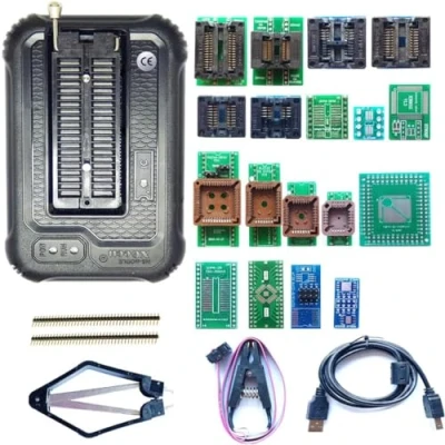 Abbildung von Xgecu TL866II Plus Upgraded t48 Programmer 18 Adapter eprom TL866 3G IC Bios AVR MCU SPI Nor NAND Flash EMMC Clip Socket
