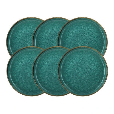 Abbildung von Bitz Speiseteller matt green / shiny 27 cm Set6