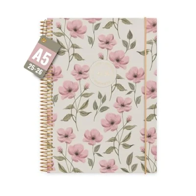 Abbildung von Burde Kalender rosa 2025/2026 A5 I Organizer Büro Terminplaner mit strukturierter Wochenübersicht Life Planner Essentials