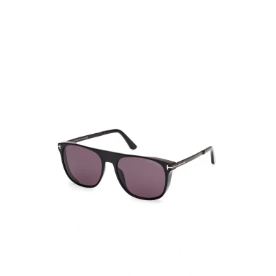 Abbildung von Tom Ford Acetato Sonnenbrille Nero lucidogrigio fumo, Herren, Größe: One Size, lucido grigio fumo