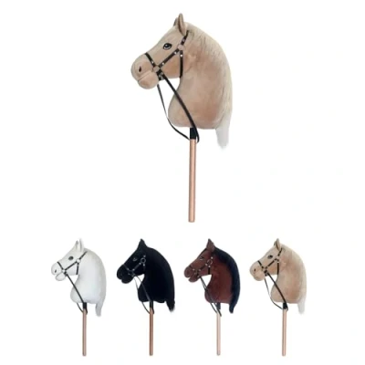 Abbildung von RL24 Hobby Horse Pferde IRHFree Spirit von Imperial Riding Steckenpferd Spielpferd aus Plüsch mit Holzstock &amp; kurzer Mähne Stockpferd ohne Griffe Rollen Horsing Beige