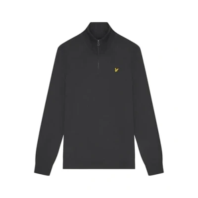 Abbildung von Lyle &amp; Scott Sweatshirt Herren Pullover mit elegantem Stehkragen Schlichter Sweater Zipper für Frühling, Herbst und Winter Weicher Pulli aus feiner Baumwolle Rot L