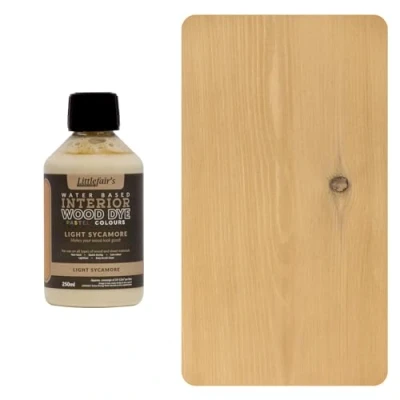 Abbildung von Littlefair&#039;s Holzlasur 250ml Innen Holz Lasur Für Natürliche Holzmaserung Wasserbasierte Wood Stain Schnell Trocknend &amp; Umweltfreundlich Farbe: Leichter Bergahorn