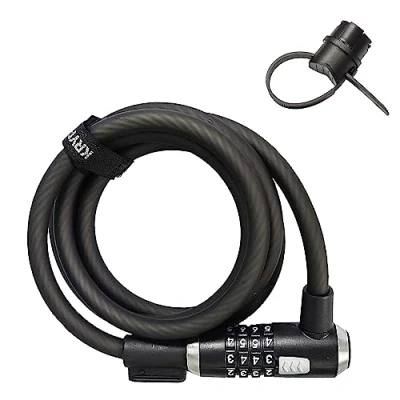 Abbildung von Kryptonite Unisex Erwachsene Kryptoflex Schlösser, Schwarz, 180 cm