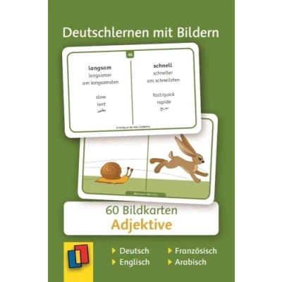 Abbildung von Adjektive: 60 Bildkarten auf Deutsch, Englisch, Französisch und Arabisch (Deutschlernen mit Bildern)