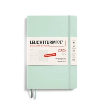 Abbildung von LEUCHTTURM1917 370514 Wochenkalender &amp; Notizbuch Medium (A5) 2025, Softcover, Mint Green, Deutsch
