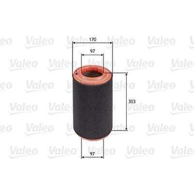 Abbildung von VALEO 585695 Luftfilter 304 170 Filtereinsatz mit Vorfilter FIAT: Ducato III Pritsche / Fahrgestell, Kastenwagen, Bus