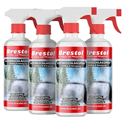 Abbildung von Brestol® Antibeschlagspray 4X 300 ml Antibeschlag Antibeschlagmittel Klarsichtspray Antifog Glasreiniger Spiegelreiniger Fensterreiniger Bad Dampfverhinderer