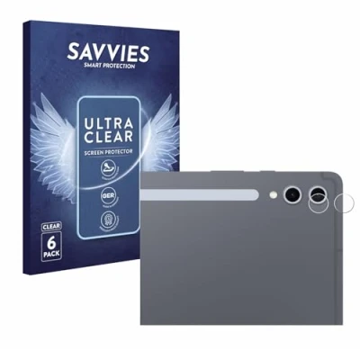 Abbildung von Savvies 6 Stück Schutzfolie für Samsung Galaxy Tab S10 Plus 5G (NUR Kameraschutz) Displayschutz Folie Ultra Transparent
