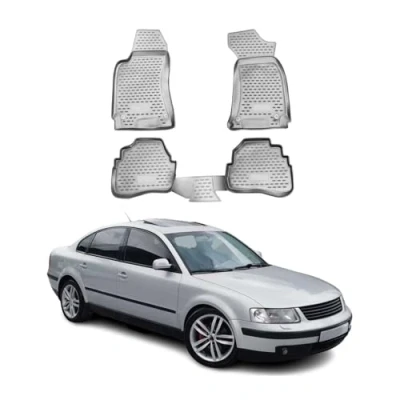 Abbildung von OMAC 7504444G Fußmattensatz Gummi, TPE (thermoplastischer Elastomer) 4 grau VOLKSWAGEN: Passat B5 GP Limousine, Limousine