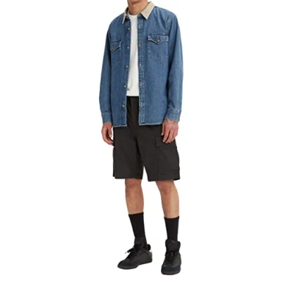 Abbildung von Levi&#039;s Carrier Shorts, Herren, Größe: 32, Graphite ripstop