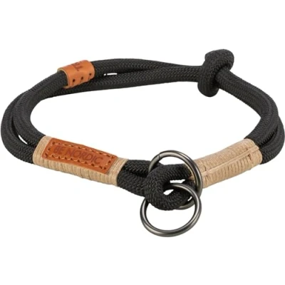 Abbildung von TRIXIE Zug Stopp Hundehalsband BE Nordic L XL schwarz/Sand bequemes für große &amp; sehr Hunde mit Zugbegrenzung robust elegant 17295