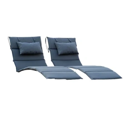Abbildung von HOME DELUXE Auflagekissen Wellenholzliege TAIGA Auflage, (2 St), Segmentkürzung möglich, Wasserabweisend