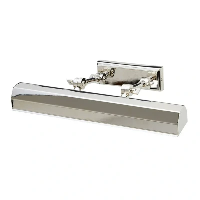Abbildung von Elstead Lighting CHAWTON PLM PN Bilderleuchte 2xE14 40W Baustahl Nickel poliert H:11.9cm B:40.2cm dimmbar