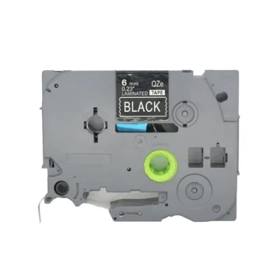 Abbildung von BROVACS 1 Packung Weiß auf Schwarz Laminiertes Etikettenband Kompatibel mit Brother P Touch Etikettendrucker TZ 315 TZe 6mm 1/4&quot; OPA4315