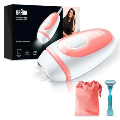 Abbildung von Braun Epilierer Silk expert Mini PL1014 IPL Haarentferner weiß/rosa