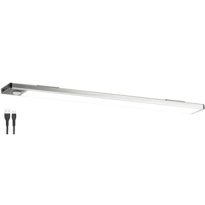 Abbildung von Lunartec Lichtleiste Küche Akku: Akku LED Lichtleiste, Licht &amp; Bewegungssensor, tageslichtweiß, 33 cm (Lichtleiste akkubetrieben, Leuchten mit Bewegungssensor)