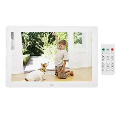 Abbildung von 12 Zoll Digitaler Bilderrahmen,VBESTLIFE Elektronische Bilderrahmen 1280 * 800 (16: 9) HD LED Bildschirm mit Wecker, Unterstützung für MPEG / MP4 AVI/RMVB usw, Wunderbares