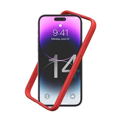 Abbildung von RhinoShield Bumper Case kompatibel mit [iPhone 14 Pro Max] CrashGuard NX Stoßdämpfende Schutzhülle im schlanken Design 3.5 Meter Fallschutz Rot