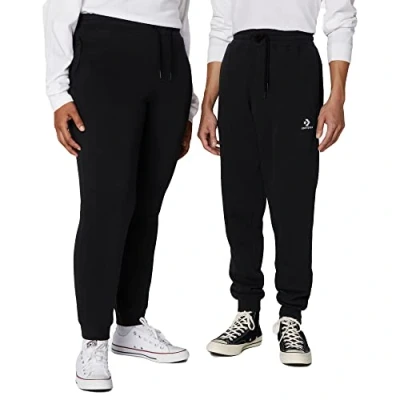Abbildung von Converse GO TO Embroidered STAR Chevron Unisex Jogginghose, Größe: Medium, Black