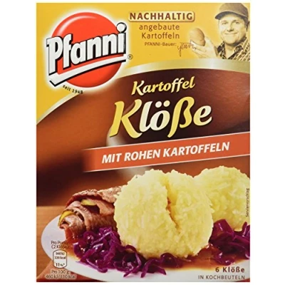 Abbildung von Pfanni Kartoffel Klöße mit rohen Kartoffeln, 1er Pack (1 x 200 g)