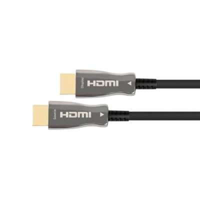 Abbildung von PYTHON AOC Hybrid Ultra High Speed HDMI 2.1 Kabel 20m Hybridkabel (Kupferleiter + Glasfaser) 8K@60Hz/4K@120Hz 48 GBit/s Vollmetallstecker schwarz