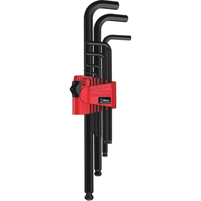 Abbildung von Wera 950/9 Hex Plus 6 Winkelschlüsselsatz Black Laser. metrisch. 9 teilig