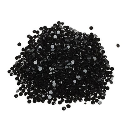 Abbildung von Fegtrty 2000 Stueck Kristall Flatback Acryl Strass Perlen Nagel Art (Schwarz)