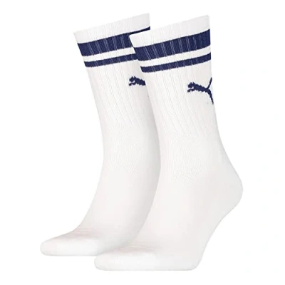 Abbildung von Puma NEW CREW Heritage 2 PACK Socken, Größe: 39 42, White/blue