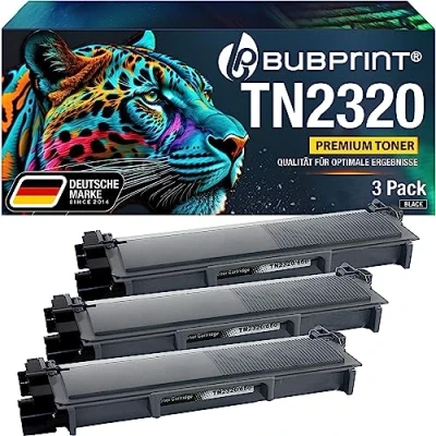 Abbildung von Bubprint 3 Toner kompatibel als Ersatz für Brother TN 2320 2310 DCP L2500D L2520DW HL L2300D L2340DW L2360DN L2365DW MFC L2700DN L2700DW Schwarz