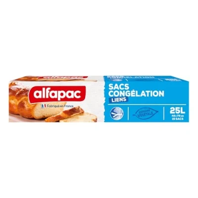 Abbildung von Alfapac Gefrierbeutel, XXL, pflanzlich, Beutel, 42 x 70 cm