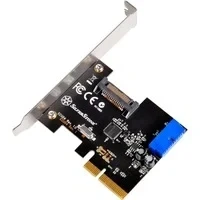 Abbildung von SilverStone SST ECU04 E PCI Erweiterungskarte, 1x intern USB 3.1 19 pin Anschluss, 10 Gbps, ReDriver ASIC chip, low profile geeignet