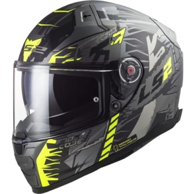 Abbildung von LS2, Integralhelme motorrad VECTOR II Techbot, titanium yellow XXXL