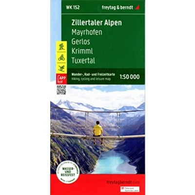 Abbildung von Zillertaler Alpen, Wander , Rad und Freizeitkarte 1:50.000, freytag &amp; berndt, WK 152: Mayrhofen Gerlos Krimml Tuxertal, mit APP, wasserfest ... (freytag berndt Freizeitkarten)