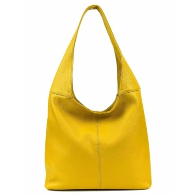 Abbildung von ITALYSHOP24 Shopper Made in Italy Damen Leder Tasche Schultertasche, ein Leichtgewicht, als Handtasche, Umhängetasche tragbar