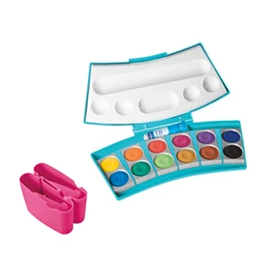 Abbildung von Pelikan Farbkasten Deckfarbkasten ProColor 735, 12 Farben, türkis pink