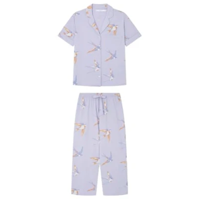 Abbildung von Women&#039;secret Damen Pijama Camisero 100% Algodón Lila Schlafanzug, Mauve Print, L