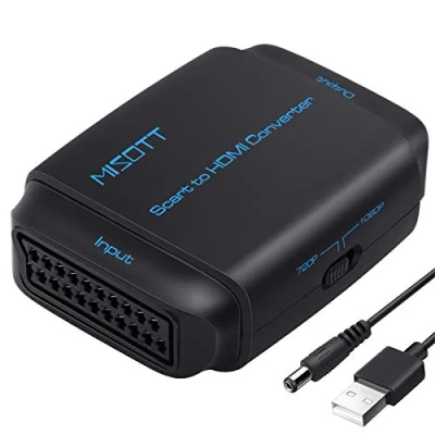 Abbildung von MISOTT Scart auf HDMI Adapter, zu Konverter, Eingang Ausgang Konverter