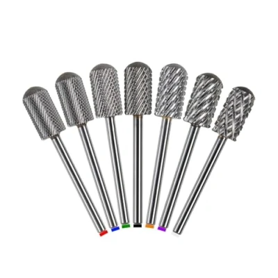 Abbildung von MIUYTRN 6,6mm Glatte Oberseite Große Barrel Nagel Bohrer Bits Sicherheit Hartmetall Bit Fräser for Maniküre Entfernen Gel Zubehör cuicui(2XC)