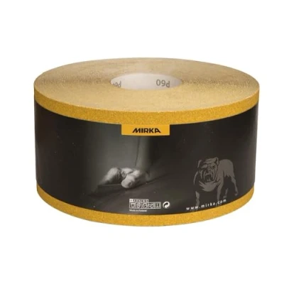 Abbildung von Mirka Gold Universal Schleifpapier Schleifrolle 115mm x 50m / Korn P180 Zum Schleifen von Gips, Spachtel, Spanplatten, Holz, Lack