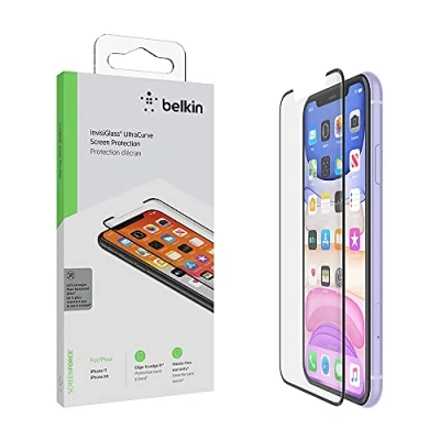 Abbildung von Belkin InvisiGlass UltraCurve Displayschutz für das iPhone 11 (iPhone Displayschutz, Glas Displayschutz)