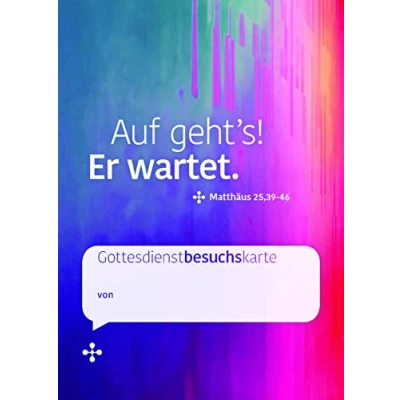 Abbildung von Auf geht&#039;s! Er wartet.: Gottesdienstbesuchskarte VE: 10 Kärtchen (Chillbibel Produktwelt)