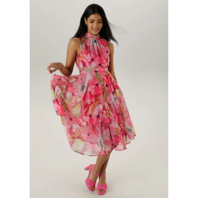 Abbildung von Aniston SELECTED Chiffonkleid mit traumhafter, floraler Musterung NEUE KOLLEKTION
