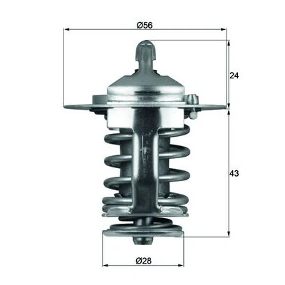 Abbildung von MAHLE ORIGINAL TX 70 82 Kühlwasserthermostat 56 ohne Dichtung TOYOTA: Camry VI Limousine, Corolla Verso, Celica V Coupe