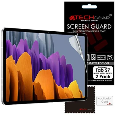 Abbildung von TECHGEAR 2 Stück Anti Glare Matt Displayfolie Kompatibel mit Samsung Galaxy Tab S7 (11 Zoll), Displayfolie, Matte Blendschutz Schutzfolie für 2020 (SM T870 / SM T875)
