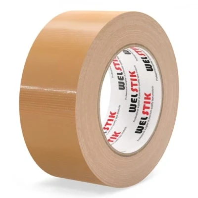 Abbildung von WELSTIK Professional Klebeband Braun, wasserdichtes Klebebandgewebe, farbiges Gaffer für Reparaturen, Heimwerken, Basteln, Verwendung im Innen und Außenbereich, 50 mm x 41 m,Braun