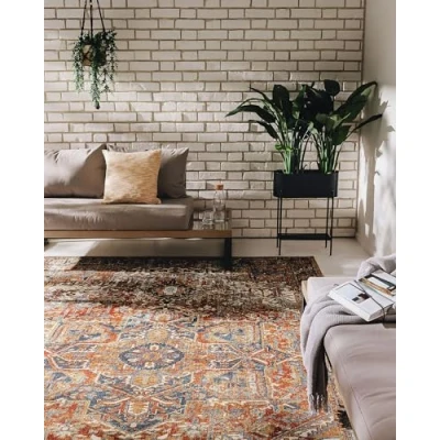 Abbildung von benuta Nest Teppich Artis Kunstfaser Outdoor geeignet Rechteckig &amp; im Style: Kelim,Traditionell Pflegeleicht für Esszimmer Küche Outdoor/Terrasse, Multicolor, 120x180 cm