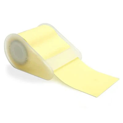 Abbildung von WAYTEX Haftnotizrolle/Haftnotizrolle/Haftnotizen, wiederverwendbar, selbstklebend, 5 cm breit, m Rolle, Pastellgelb